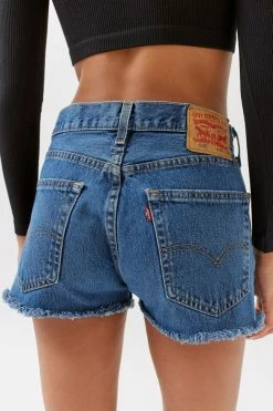 Discount ???? Women's Urban Renewal Remade Levi’s Micro Cutoff Denim Short Vintage Denim Medium ????