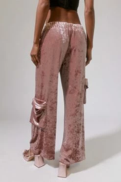 Best Pirce ???? Women's Urban Renewal Parties Remnants Sabina Velvet Cargo Pant Pink ???? -Urban Renewal shop unnamed file 1029