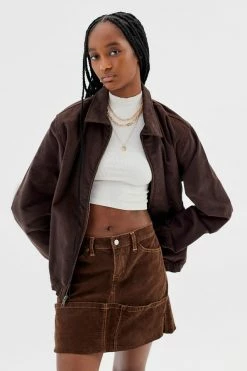 Best reviews of ???? Women's Urban Renewal Remade Surplus Pocket Corduroy ???? Skirt Brown ✨