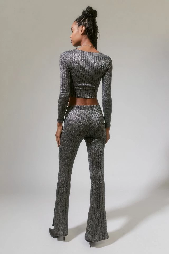Urban Renewal Parties Remnants Ira Glitter Slit Flare Pant Cheap ???? Women's Urban Renewal Parties Remnants Ira Glitter Slit Flare Pant Grey ???? -Urban Renewal shop unnamed file 1047