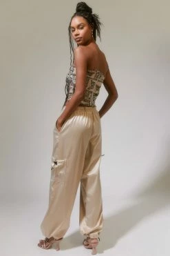 Best reviews of ⌛ Women's Urban Renewal Parties Remnants Reva Satin Pant Beige ???? -Urban Renewal shop unnamed file 1050
