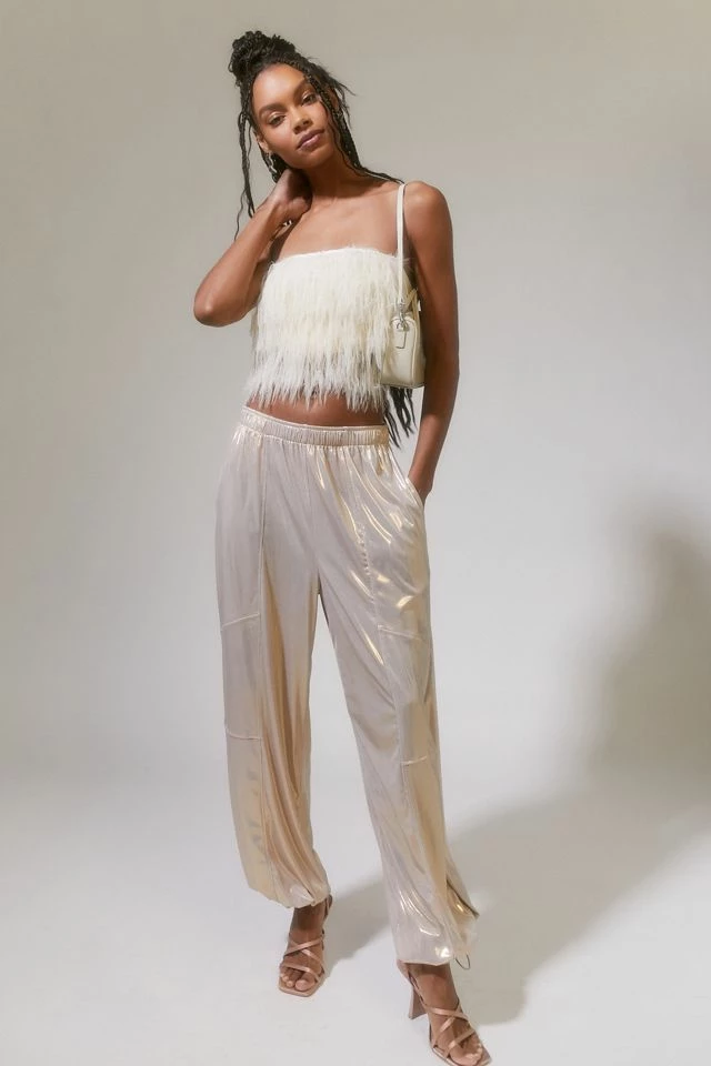 Urban Renewal Parties Remnants Luella Shimmer Toggle Pant Cheap ⭐ Women's Urban Renewal Parties Remnants Luella Shimmer Toggle Pant Beige ???? -Urban Renewal shop unnamed file 1057