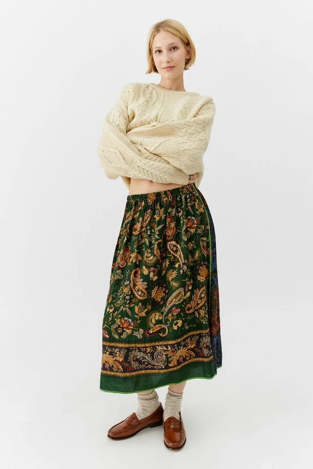 Urban Renewal Remade Dark Paisley Paneled Maxi Skirt Cheap ❤️ Women's Urban Renewal Remade Dark Paisley Paneled Maxi ???? Skirt Black ✨ -Urban Renewal shop unnamed file 1063