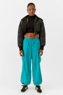 Coupon ???? Women's Urban Renewal Made In The USA Nylon Balloon Pant Turquoise ????
