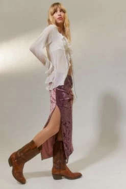 Budget ???? Women's Urban Renewal Parties Remnants Velvet Side Slit Midi ???? Skirt Pink ???? 4 Budget ???? Women's Urban Renewal Parties Remnants Velvet Side Slit Midi ???? Skirt Pink ???? -Urban Renewal shop unnamed file 1100