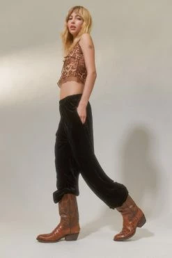 Top 10 ???? Women's Urban Renewal Parties Remade Velvet Pull-On Pant Black ???? -Urban Renewal shop unnamed file 1105