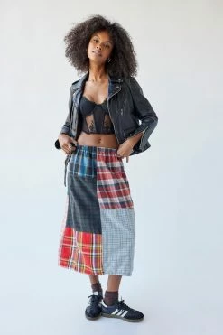 Best reviews of ✔️ Women's Urban Renewal Remade Plaid Pieced Midi ???? Skirt Assorted ????