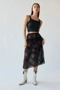 Discount ✔️ Women's Urban Renewal Remade Overdyed Lace Midi ???? Skirt Black ???? -Urban Renewal shop unnamed file 1159