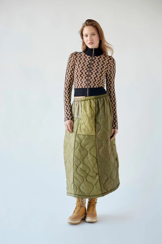 Urban Renewal Remade Surplus Quilted Skirt Top 10 ❤️ Women's Urban Renewal Remade Surplus Quilted ???? Skirt Green ❤️ -Urban Renewal shop unnamed file 1160