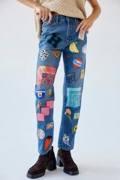 Flash Sale ???? Women's BDG X Urban Renewal Remade Allover Patch Jean Rinsed Denim ???? 10 Flash Sale ???? Women's BDG X Urban Renewal Remade Allover Patch Jean Rinsed Denim ???? -Urban Renewal shop unnamed file 1173