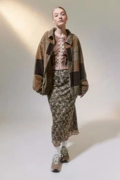 Discount ???? Women's Urban Renewal Remnants Y2K Printed Mesh Midi ???? Skirt Light Green ???? -Urban Renewal shop unnamed file 1185