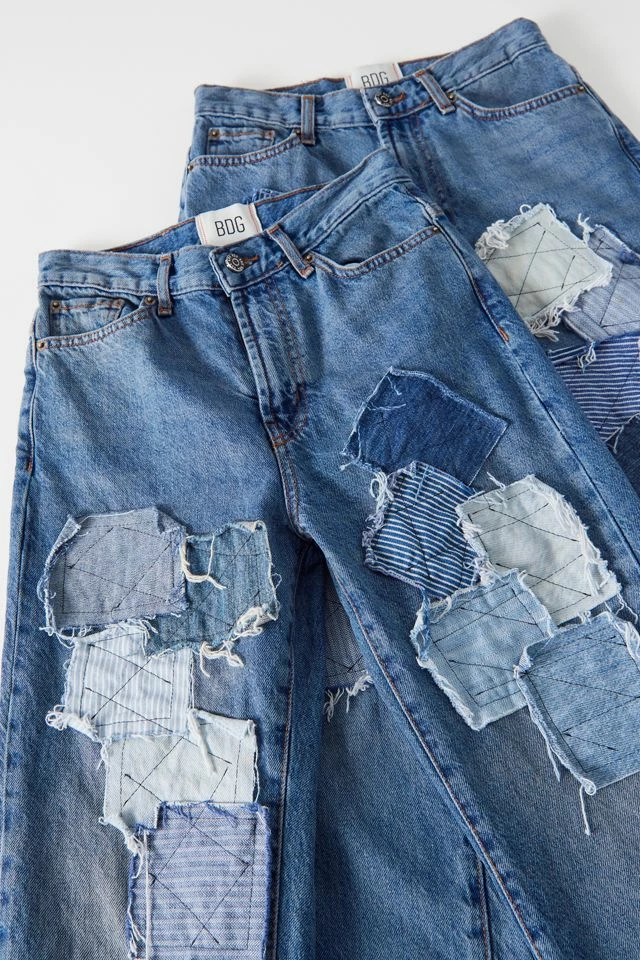BDG X Urban Renewal Remade Patchwork Straight Leg Jean Best Pirce ❤️ Women's BDG X Urban Renewal Remade Patchwork Straight Leg Jean Rinsed Denim ???? -Urban Renewal shop unnamed file 1197