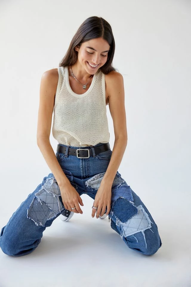 BDG X Urban Renewal Remade Patchwork Straight Leg Jean Best Pirce ❤️ Women's BDG X Urban Renewal Remade Patchwork Straight Leg Jean Rinsed Denim ???? -Urban Renewal shop unnamed file 1198