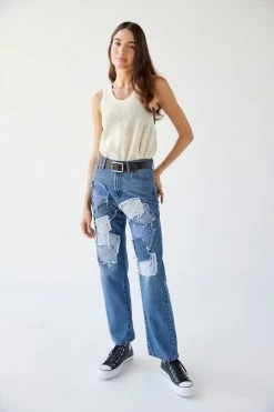 Best Pirce ❤️ Women's BDG X Urban Renewal Remade Patchwork Straight Leg Jean Rinsed Denim ???? 6 Best Pirce ❤️ Women's BDG X Urban Renewal Remade Patchwork Straight Leg Jean Rinsed Denim ???? -Urban Renewal shop unnamed file 1200