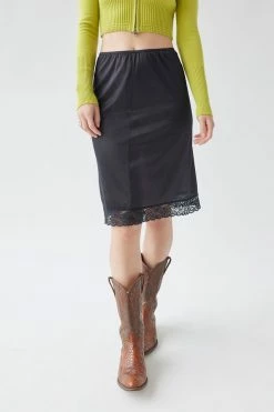 Hot Sale ???? Women's Urban Renewal Vintage Slip Midi ???? Skirt Black ???? -Urban Renewal shop unnamed file 1215