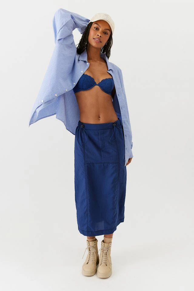 Urban Renewal Remnants Nylon Midi Skirt Coupon ???? Women's Urban Renewal Remnants Nylon Midi ???? Skirt Navy ???? -Urban Renewal shop unnamed file 1222