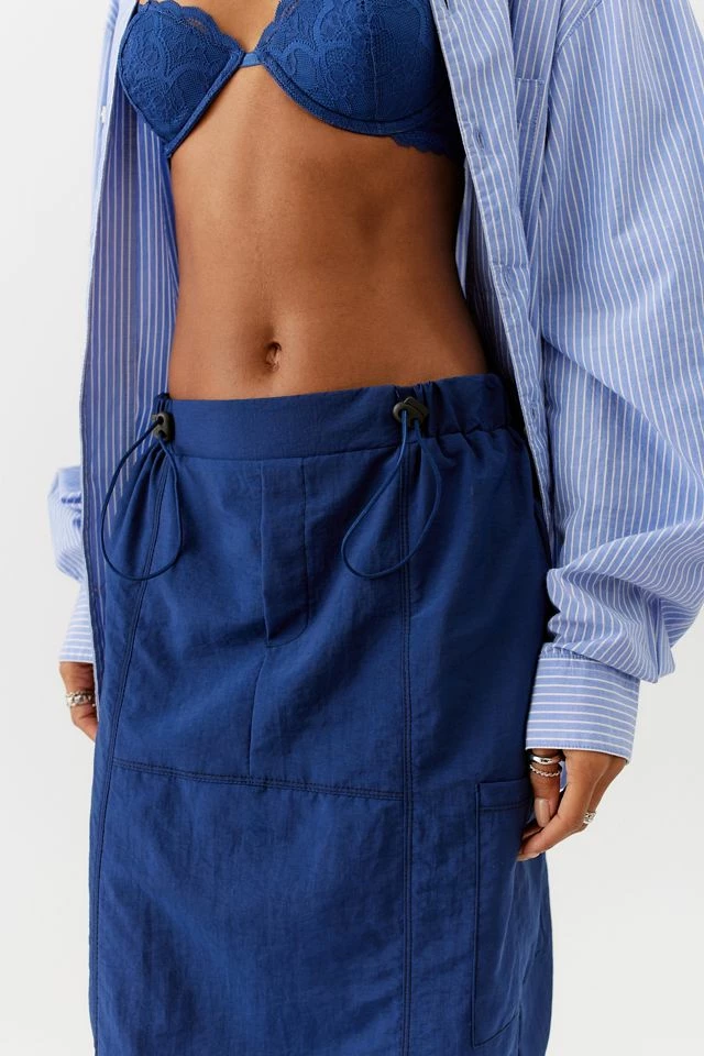 Urban Renewal Remnants Nylon Midi Skirt Coupon ???? Women's Urban Renewal Remnants Nylon Midi ???? Skirt Navy ???? -Urban Renewal shop unnamed file 1223