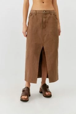 Cheap ???? Women's Urban Renewal Remade Cargo Utility Maxi ???? Skirt Brown ???? -Urban Renewal shop unnamed file 1235