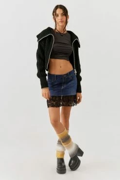 Discount ❤️ Women's Urban Renewal Remade Levi’s Lace Trim Low-Rise Mini ???? Skirt Indigo ???? -Urban Renewal shop unnamed file 1240