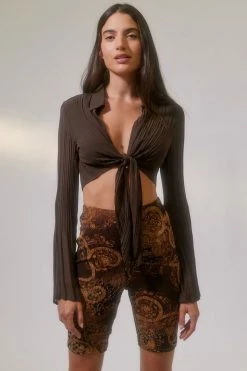 Coupon ???? Women's Urban Renewal Remnants Printed Bike Short Brown ????