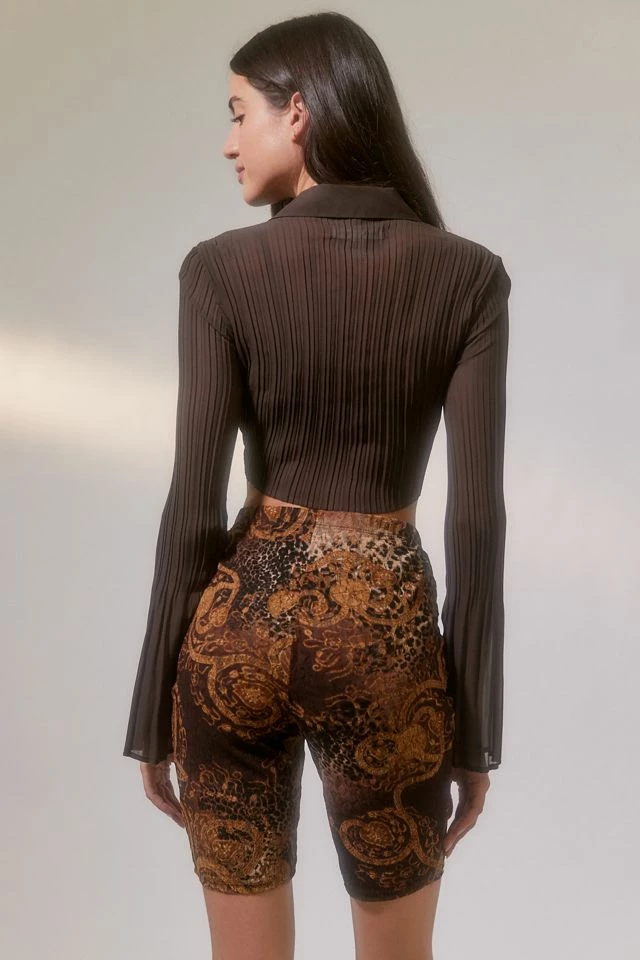 Urban Renewal Remnants Printed Bike Short Coupon ???? Women's Urban Renewal Remnants Printed Bike Short Brown ???? -Urban Renewal shop unnamed file 1248