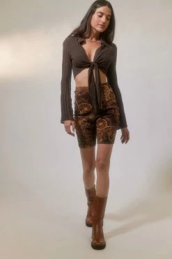 Coupon ???? Women's Urban Renewal Remnants Printed Bike Short Brown ???? 4 Coupon ???? Women's Urban Renewal Remnants Printed Bike Short Brown ???? -Urban Renewal shop unnamed file 1249