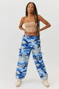 Budget ???? Women's Urban Renewal Remnants Camo Wind Pant Blue ????