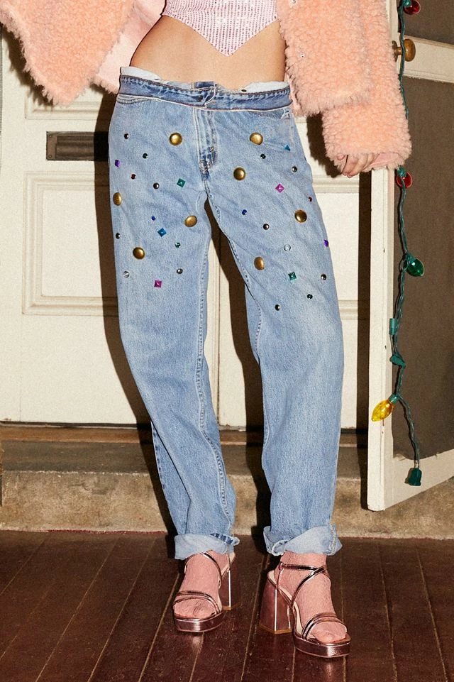 Urban Renewal Parties Remade Levi’s Jewel Studded Jean Best Sale ⭐ Women's Urban Renewal Parties Remade Levi’s Jewel Studded Jean Indigo ???? -Urban Renewal shop unnamed file 1274