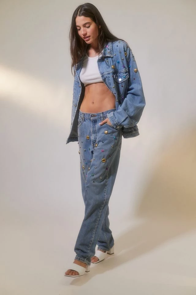 Urban Renewal Parties Remade Levi’s Jewel Studded Jean Best Sale ⭐ Women's Urban Renewal Parties Remade Levi’s Jewel Studded Jean Indigo ???? -Urban Renewal shop unnamed file 1277