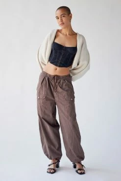 Best Sale ๐ Women's Urban Renewal Vintage Overdyed French Wind Pant Brown โจ