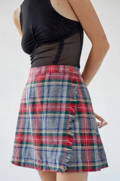 Promo ???? Women's Urban Renewal VIntage Plaid A-Line Mini ???? Skirt Grey ???? -Urban Renewal shop unnamed file 1309
