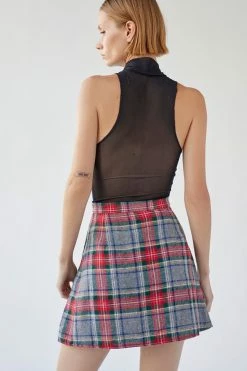 Promo ???? Women's Urban Renewal VIntage Plaid A-Line Mini ???? Skirt Grey ???? -Urban Renewal shop unnamed file 1310