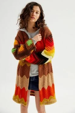 Best Sale ๐ฅฐ Women's Urban Renewal Remade Crochet Blanket Long Cardigan Assorted ๐ฅ