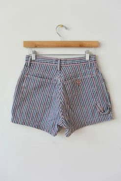 Flash Sale ✨ Women's Vintage Guess Utility Striped Shorts Blue ???? -Urban Renewal shop unnamed file 1359
