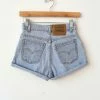 Hot Sale ???? Women's Vintage Levi's 950 Textured Light Wash Shorts Light Blue ????