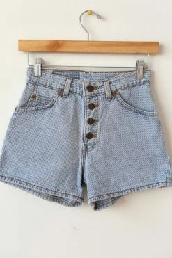 Hot Sale ???? Women's Vintage Levi's 950 Textured Light Wash Shorts Light Blue ???? -Urban Renewal shop unnamed file 1368