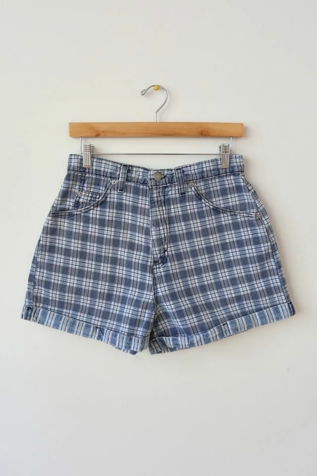 Vintage Levi's 954 Plaid Denim High Waisted Shorts Brand new ???? Women's Vintage Levi's 954 Plaid Denim High Waisted Shorts Indigo ???? -Urban Renewal shop unnamed file 1373