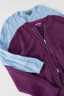 Flash Sale ???? Women's Urban Renewal Remade Two-Way Zip Cable Knit Sweater Blue ✨ 3 Flash Sale ???? Women's Urban Renewal Remade Two-Way Zip Cable Knit Sweater Blue ✨ -Urban Renewal shop unnamed file 145