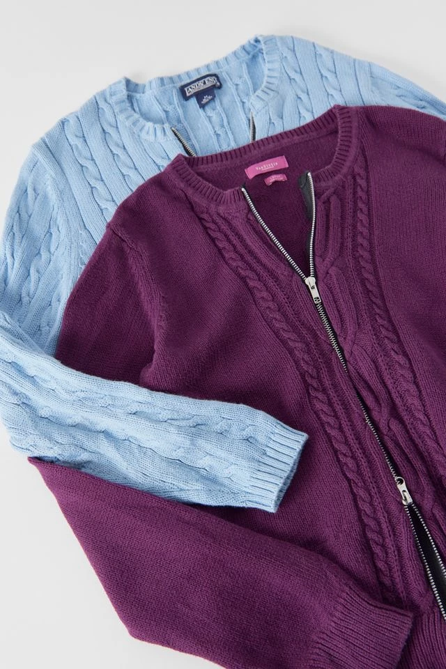 Urban Renewal Remade Two-Way Zip Cable Knit Sweater Flash Sale ???? Women's Urban Renewal Remade Two-Way Zip Cable Knit Sweater Blue ✨ -Urban Renewal shop unnamed file 145