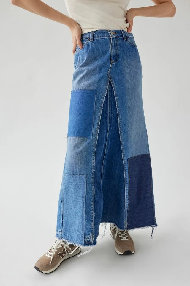 Urban Renewal Remade Pieced Denim Maxi Skirt Promo ???? Women's Urban Renewal Remade Pieced Denim Maxi ???? Skirt Indigo ???? -Urban Renewal shop unnamed file 1473
