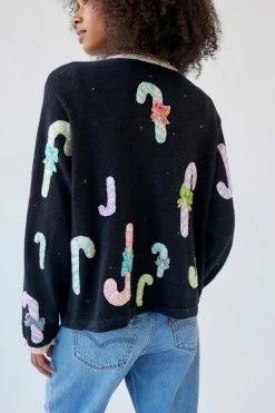 New ❤️ Women's Urban Renewal Vintage Holiday Cardigan Black ???? -Urban Renewal shop unnamed file 197
