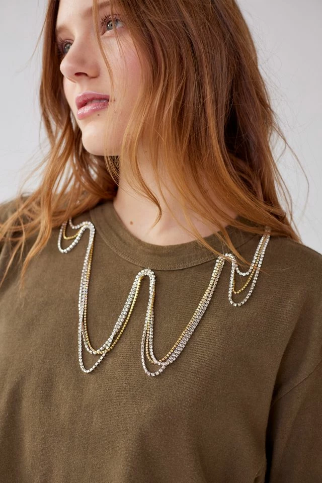 Urban Renewal Parties Remade Rhinestone Chain Cropped Surplus Tee New ???? Women's Urban Renewal Parties Remade Rhinestone Chain Cropped Surplus Tee Green ???? -Urban Renewal shop unnamed file 232