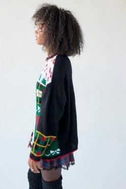 Coupon ⭐ Women's Urban Renewal Vintage Holiday Crew Neck Sweater Black ⭐ -Urban Renewal shop unnamed file 250