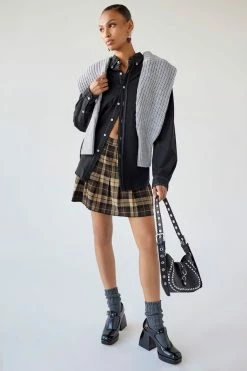 Promo ???? Women's Urban Renewal Remade Overdyed Polo Ralph Lauren Button-Down ???? Shirt Black ???? -Urban Renewal shop unnamed file 257