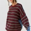 Hot Sale ✔️ Women's Urban Renewal Remade Outseam Stripe Spliced Sweater Blue ???? 1 Hot Sale ✔️ Women's Urban Renewal Remade Outseam Stripe Spliced Sweater Blue ???? -Urban Renewal shop unnamed file 284