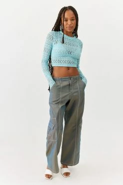 Buy ✨ Women's Urban Renewal Remnants Lace Long Sleeve Top Blue ???? 4 Buy ✨ Women's Urban Renewal Remnants Lace Long Sleeve Top Blue ???? -Urban Renewal shop unnamed file 296