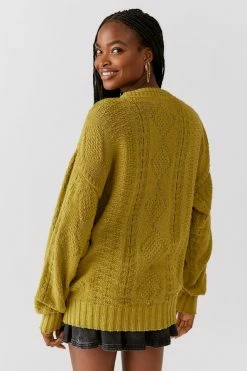 Promo ???? Women's Urban Renewal Remade Overdyed Solid Sweater Green ???? -Urban Renewal shop unnamed file 300
