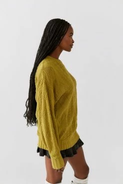 Promo ???? Women's Urban Renewal Remade Overdyed Solid Sweater Green ???? -Urban Renewal shop unnamed file 301