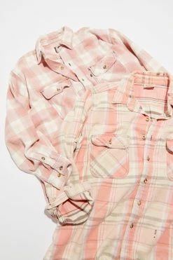 Buy ❤️ Women's Urban Renewal Remade Bleached Heavy Flannel ???? Shirt 2-Pack Neutral ????