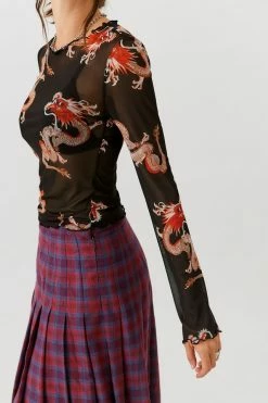 New ???? Women's Urban Renewal Remnants Witchy Sleeve Top Black ⭐ -Urban Renewal shop unnamed file 322